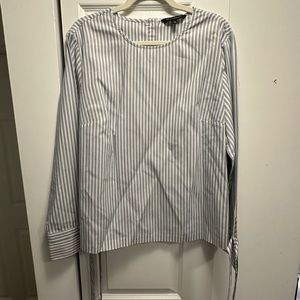 Banana Republic Striped Long Sleeve Shirt with Tie Sleeves